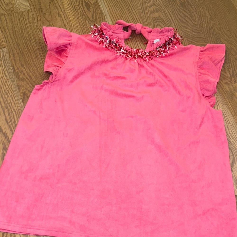Voy Suede Ruffled Women's Blouse